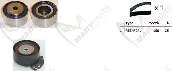 Mabyparts OBK010051 - Kit de distribution cwaw.fr