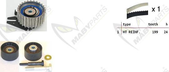 Mabyparts OBK010053 - Kit de distribution cwaw.fr