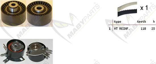 Mabyparts OBK010089 - Kit de distribution cwaw.fr