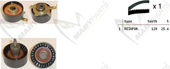 Mabyparts OBK010334 - Kit de distribution cwaw.fr