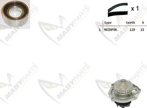 Mabyparts OBKWP0059 - Pompe à eau + kit de courroie de distribution cwaw.fr