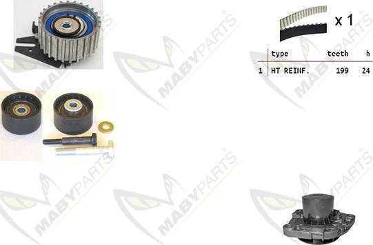 Mabyparts OBKWP0060 - Pompe à eau + kit de courroie de distribution cwaw.fr