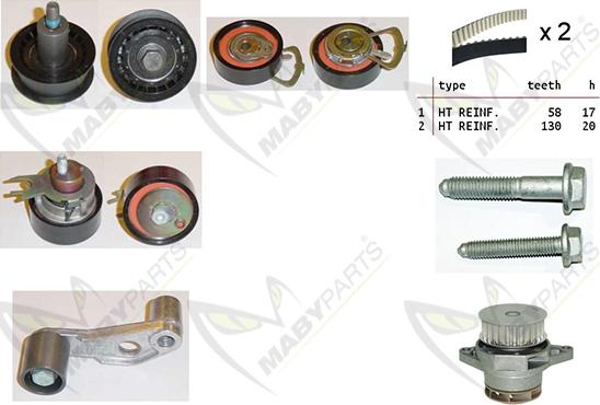 Mabyparts OBKWP0101 - Pompe à eau + kit de courroie de distribution cwaw.fr