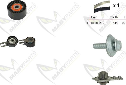 Mabyparts OBKWP0133 - Pompe à eau + kit de courroie de distribution cwaw.fr