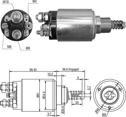 Magneti Marelli 940113050459 - Contacteur, démarreur cwaw.fr