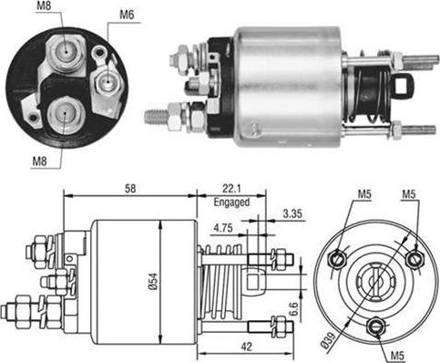 Magneti Marelli 940113050458 - Contacteur, démarreur cwaw.fr