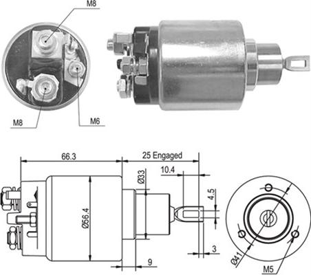 Magneti Marelli 940113050466 - Contacteur, démarreur cwaw.fr