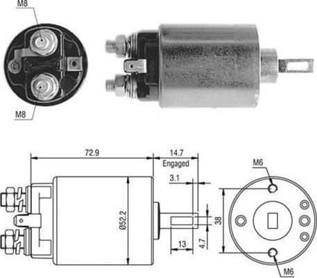 Magneti Marelli 940113050408 - Contacteur, démarreur cwaw.fr