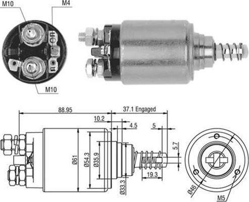 Magneti Marelli 940113050402 - Contacteur, démarreur cwaw.fr