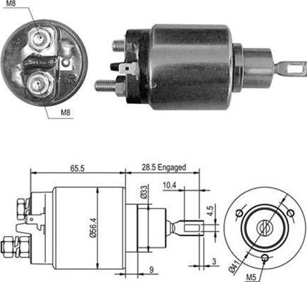 Magneti Marelli 940113050419 - Contacteur, démarreur cwaw.fr