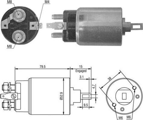 Magneti Marelli 940113050421 - Contacteur, démarreur cwaw.fr