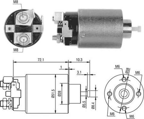 Magneti Marelli 940113050476 - Contacteur, démarreur cwaw.fr