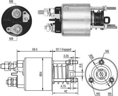 Magneti Marelli 940113050473 - Contacteur, démarreur cwaw.fr