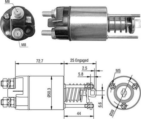 Magneti Marelli 940113050528 - Contacteur, démarreur cwaw.fr