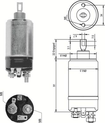 Magneti Marelli 940113050090 - Contacteur, démarreur cwaw.fr