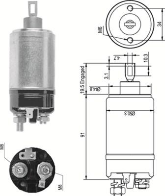 Magneti Marelli 940113050087 - Contacteur, démarreur cwaw.fr