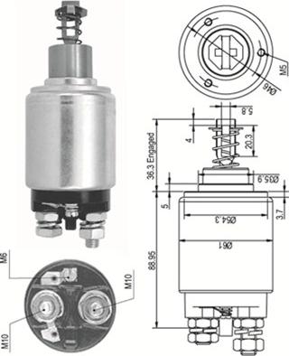 Magneti Marelli 940113050110 - Contacteur, démarreur cwaw.fr