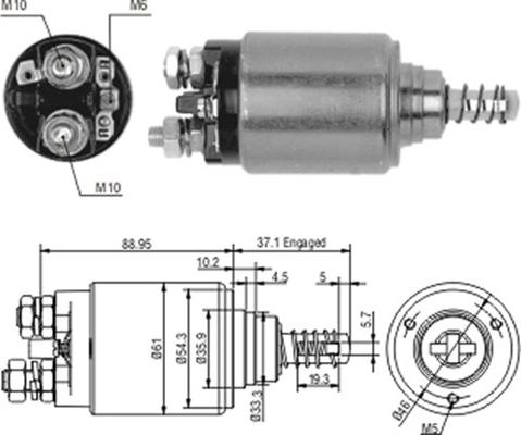 Magneti Marelli 940113050186 - Contacteur, démarreur cwaw.fr