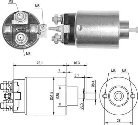 Magneti Marelli 940113050396 - Contacteur, démarreur cwaw.fr