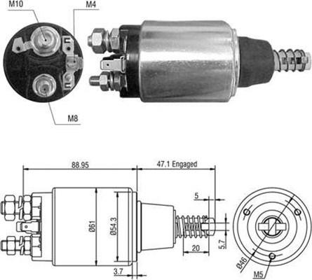 Magneti Marelli 940113050390 - Contacteur, démarreur cwaw.fr