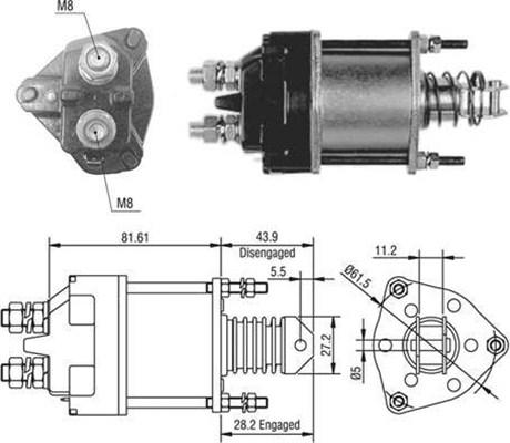 Magneti Marelli 940113050391 - Contacteur, démarreur cwaw.fr