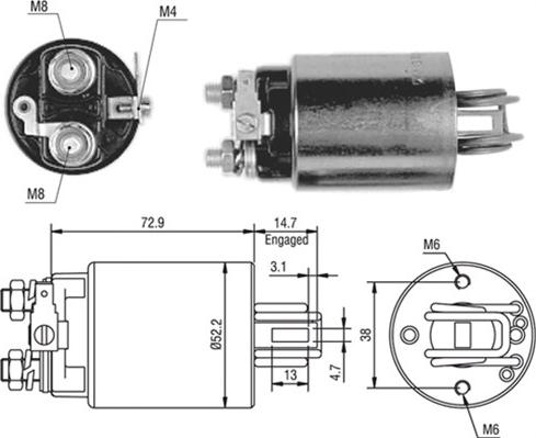 Magneti Marelli 940113050393 - Contacteur, démarreur cwaw.fr