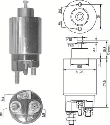 Magneti Marelli 940113050354 - Contacteur, démarreur cwaw.fr