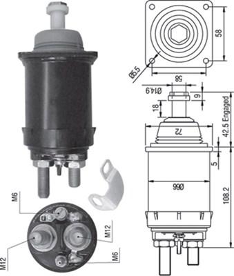 Magneti Marelli 940113050314 - Contacteur, démarreur cwaw.fr