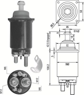 Magneti Marelli 940113050313 - Contacteur, démarreur cwaw.fr