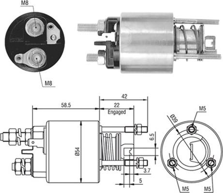 Magneti Marelli 940113050384 - Contacteur, démarreur cwaw.fr