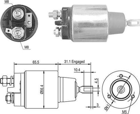 Magneti Marelli 940113050380 - Contacteur, démarreur cwaw.fr