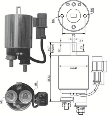 Magneti Marelli 940113050381 - Contacteur, démarreur cwaw.fr