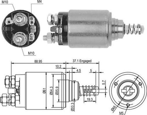 Magneti Marelli 940113050376 - Contacteur, démarreur cwaw.fr