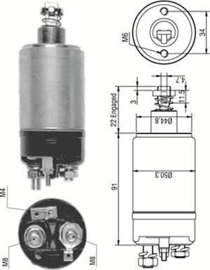 Magneti Marelli 940113050249 - Contacteur, démarreur cwaw.fr