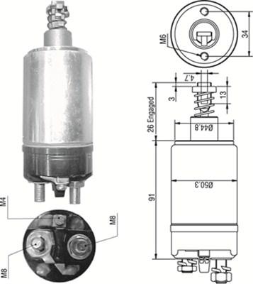 Magneti Marelli 940113050251 - Contacteur, démarreur cwaw.fr