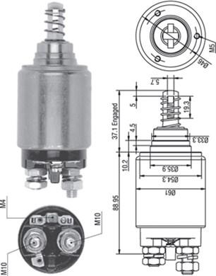 Magneti Marelli 940113050262 - Contacteur, démarreur cwaw.fr