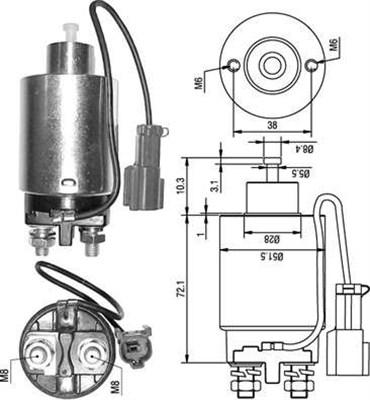 Magneti Marelli 940113050285 - Contacteur, démarreur cwaw.fr