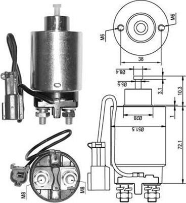 Magneti Marelli 940113050286 - Contacteur, démarreur cwaw.fr