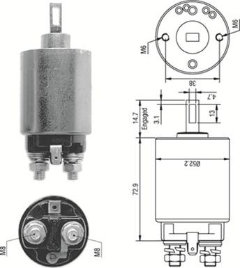 Magneti Marelli 940113050280 - Contacteur, démarreur cwaw.fr