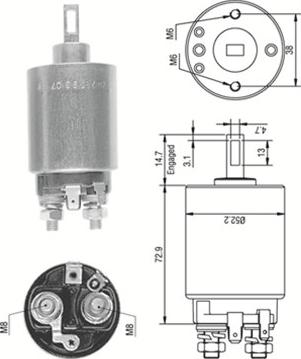 Magneti Marelli 940113050282 - Contacteur, démarreur cwaw.fr