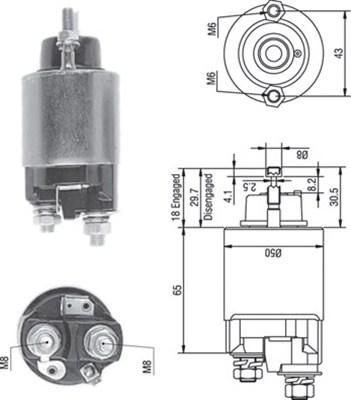 Magneti Marelli 940113050235 - Contacteur, démarreur cwaw.fr