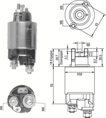 Magneti Marelli 940113050236 - Contacteur, démarreur cwaw.fr