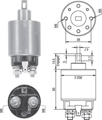 Magneti Marelli 940113050238 - Contacteur, démarreur cwaw.fr