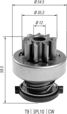 Magneti Marelli 940113020400 - Pignon, démarreur cwaw.fr