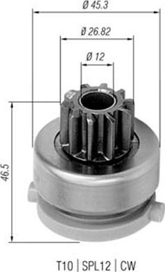 Magneti Marelli 940113020439 - Pignon, démarreur cwaw.fr