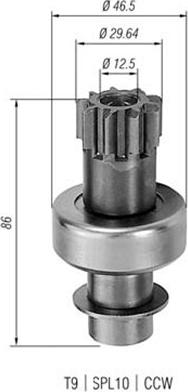 Magneti Marelli 940113020093 - Pignon, démarreur cwaw.fr