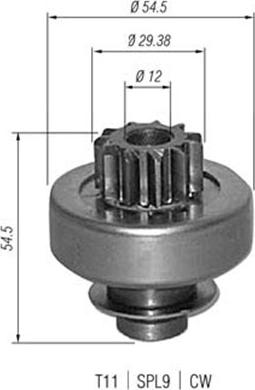 Magneti Marelli 940113020347 - Pignon, démarreur cwaw.fr