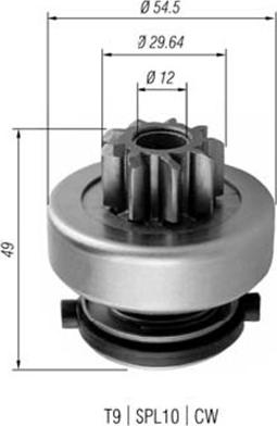 Magneti Marelli 940113020354 - Pignon, démarreur cwaw.fr