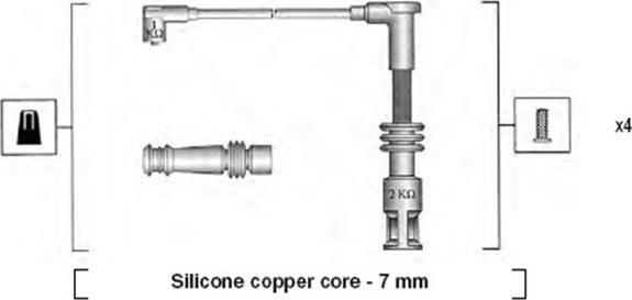 Magneti Marelli 941045380523 - Kit de câbles d'allumage cwaw.fr