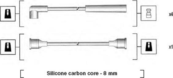 Magneti Marelli 941185380789 - Kit de câbles d'allumage cwaw.fr